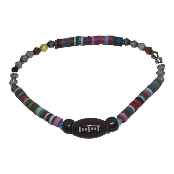 Football Fan Friendship Unique Tiny Heishi Beads Handmade Bracelets Multi Color - Picture 3 of 6